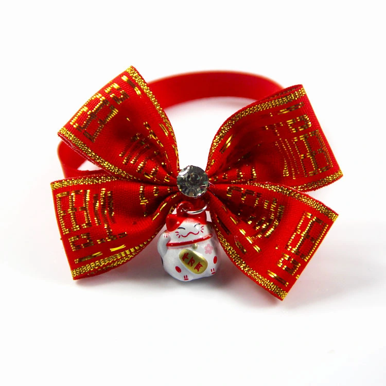 New Year&prime;s Variety of Multi-Color Holiday Series Pet Bow Tie Pet Accessories