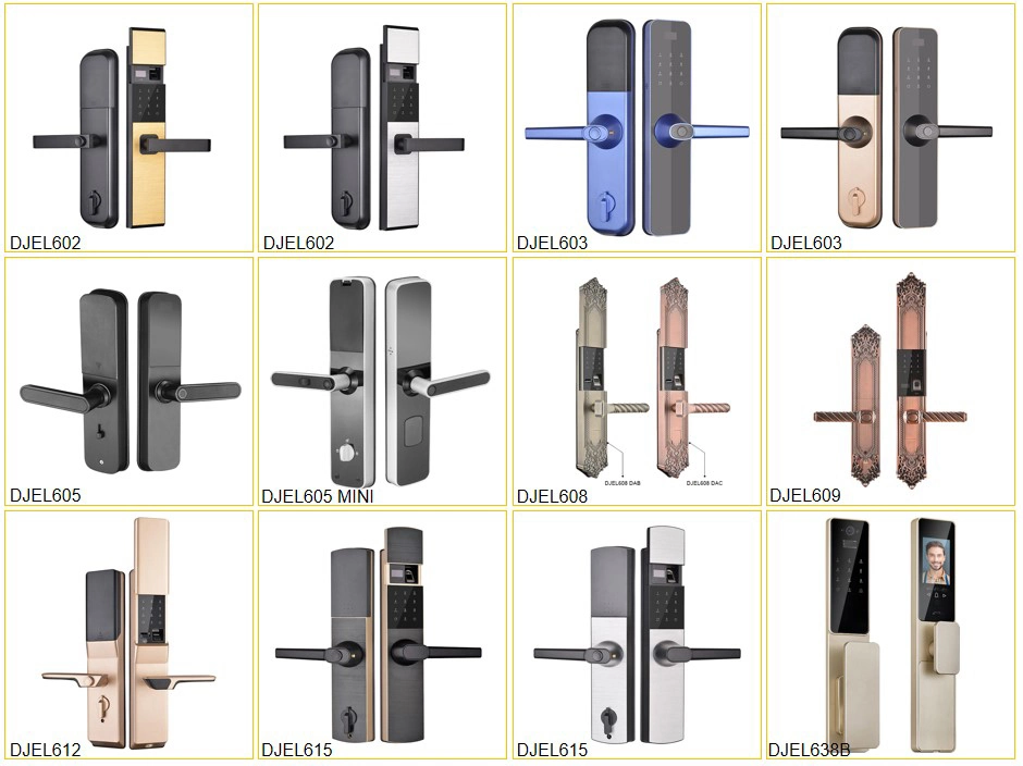 Safe Fingerprint Magnetic Combination Electronic Door Hardware Smart Lock Handle