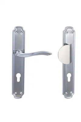 Fashionable New Style 85mm Iron Plate Zinc Pull Handle Hot Selling Key Entry Privacy Security Door Handle with Plate Safe Door Lock